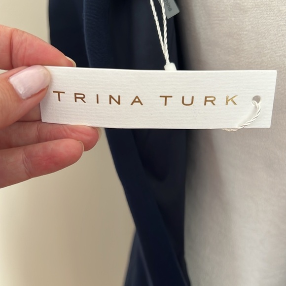 Trina Turk Aroma Classic Navy Blue Women's Shift Dress with Cutouts - NWT - 14 - Picture 11 of 13
